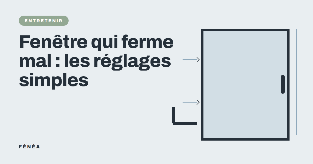 Régler une fenêtre aluminium qui ferme mal