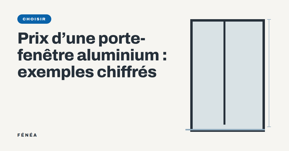 Prix d'une porte-fenêtre aluminium : exemples chiffrés