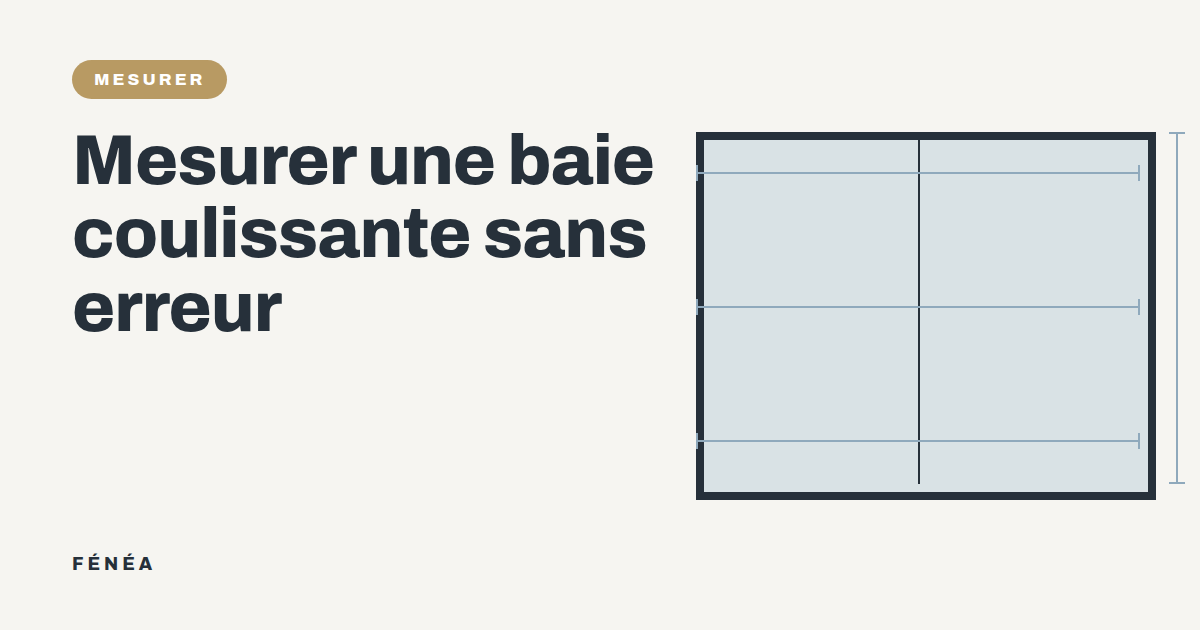 Prise de mesures d'une baie vitrée coulissante