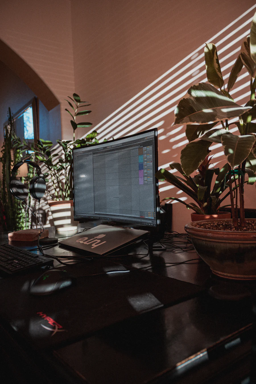 Espace de travail chaleureux et professionnel